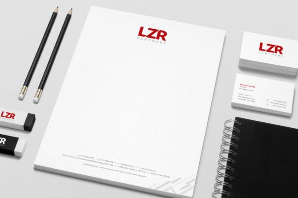 LZR Stationery Graphic design